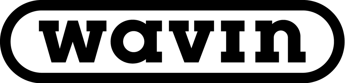 Logo von Wavin, Hersteller von Rohrsystemen und Wassermanagement